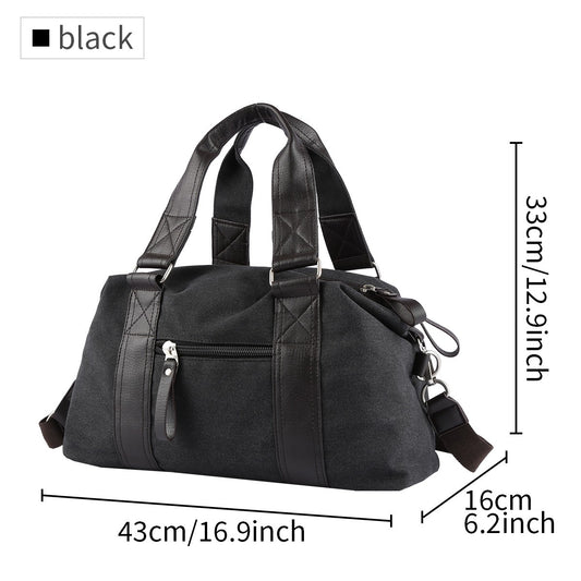 Men Canvas Handbag, Casual Business Bags Fit 15.6 inch Laptop, Fashion Fitness High Quality Travel Shoulder Bag
