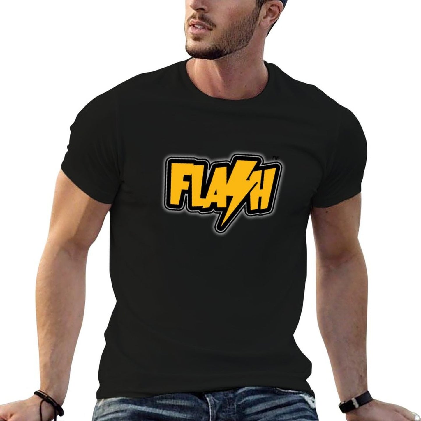 FLASH FM - GTA VICE CITY RADIO T-Shirt t shirts for man graphic vintage t shirts for man cotton funny T-Shirt