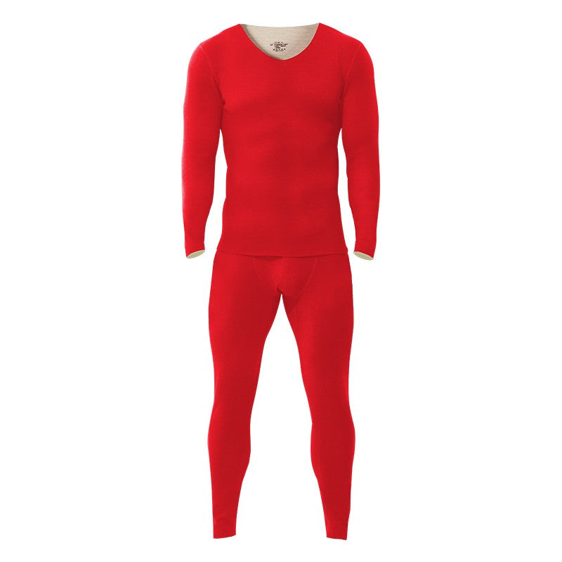 Seamless thermal underwear men's set V-neck thickened and fleece winter winter tight wool base long Johns