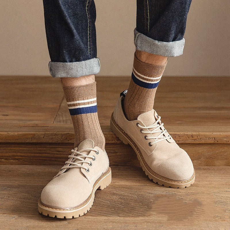 10 Pair Men's Striped Socks Spring Fashion Casual Socks High Quality Harajuku Retro Socks Man