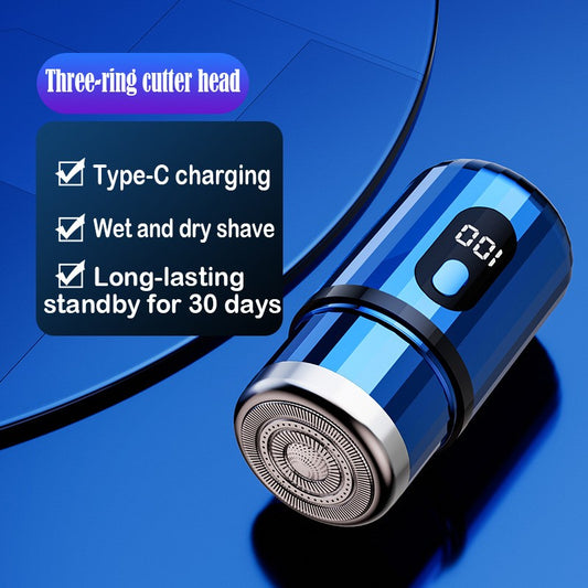Mini Electric Shaver USB-C Rechargeable Shaver Waterproof Portable Shaver Powerful Travel Home Use Cordless Shaver