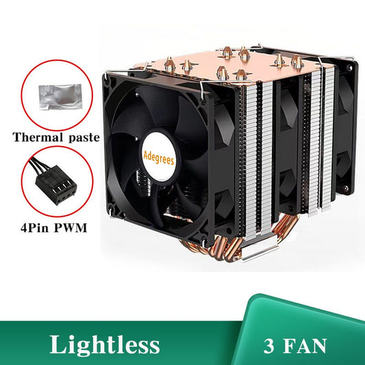 6 Heat Pipes ARGB CPU Air Cooler 4 Pin PWM Quiet CPU Cooling Fan for Intel LGA 1700 2011 1200 1156 X79 X99 AM3 AM4 PC Radiator