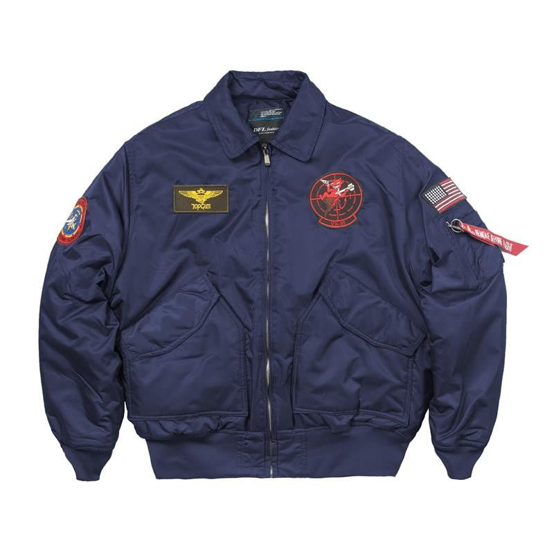 TOP GUN CWU-45P Plus Size Waterproof Outdoor Motorcycle Puffer Black Bomber Varsity Jacket Men Womens Thick Winter Coat