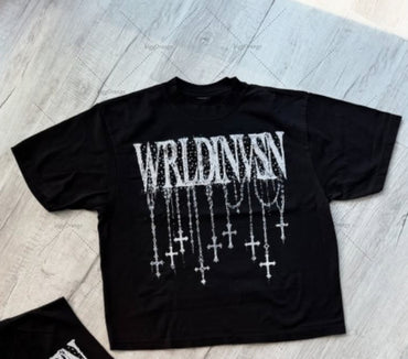 Y2K Summer Casual Loose T-shirt Men Street Hip-hop Harajuku Retro Fashion Oversized Short-sleeved High Street Fashion Clothing