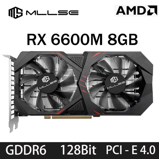 MLLSE AMD RX 6600M 8GB Video Card GPU GDDR6 128Bit 7nm Placa De Video Heat Pipes Version Support Desktop CPU rx6600m 8gb Brazil