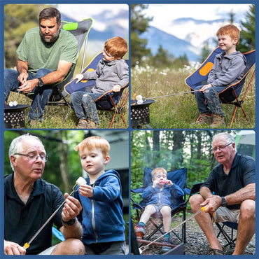 LMETJMA 8 pcs Barbecue Skewers Extendable Marshmallow Roasting Sticks Stainless Steel BBQ Telescoping Smores Skewers KC0467