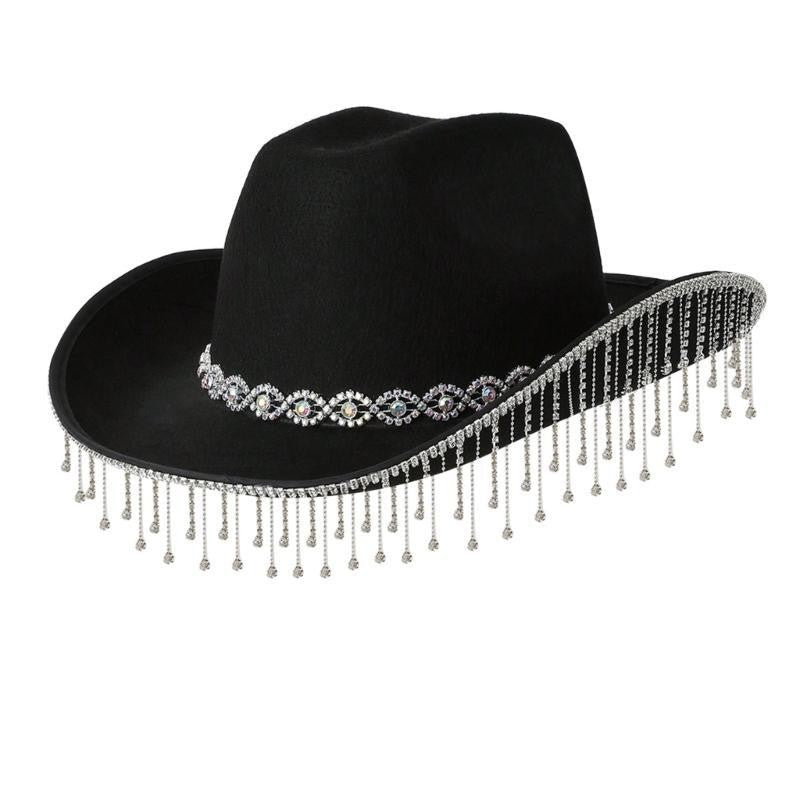 31BB Adjustable Denims Hat Delicate Rhinestones Hat Various Colorful Hat Beautiful for Unisex Casual Wear