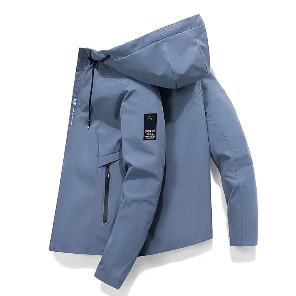 2025HH Bomber Jacket Men's Windbreaker Zipper Spring Autumn Casual Work Fashion Outdoor Adventure