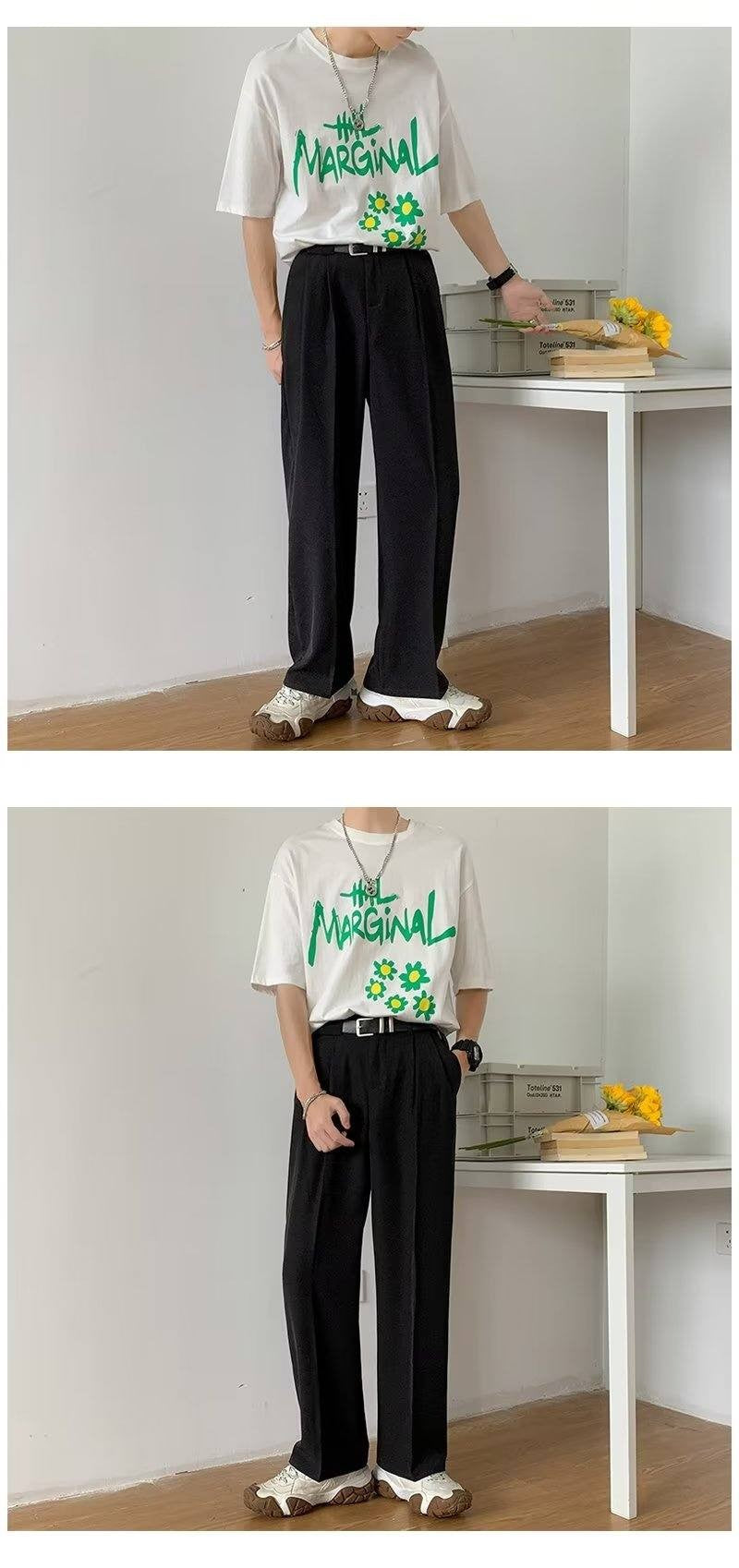 Brown Black Suit Pants Men Slim Fit Fashion Social Mens Dress Pants Korean Casual Straight Pants Mens Office Formal Trousers