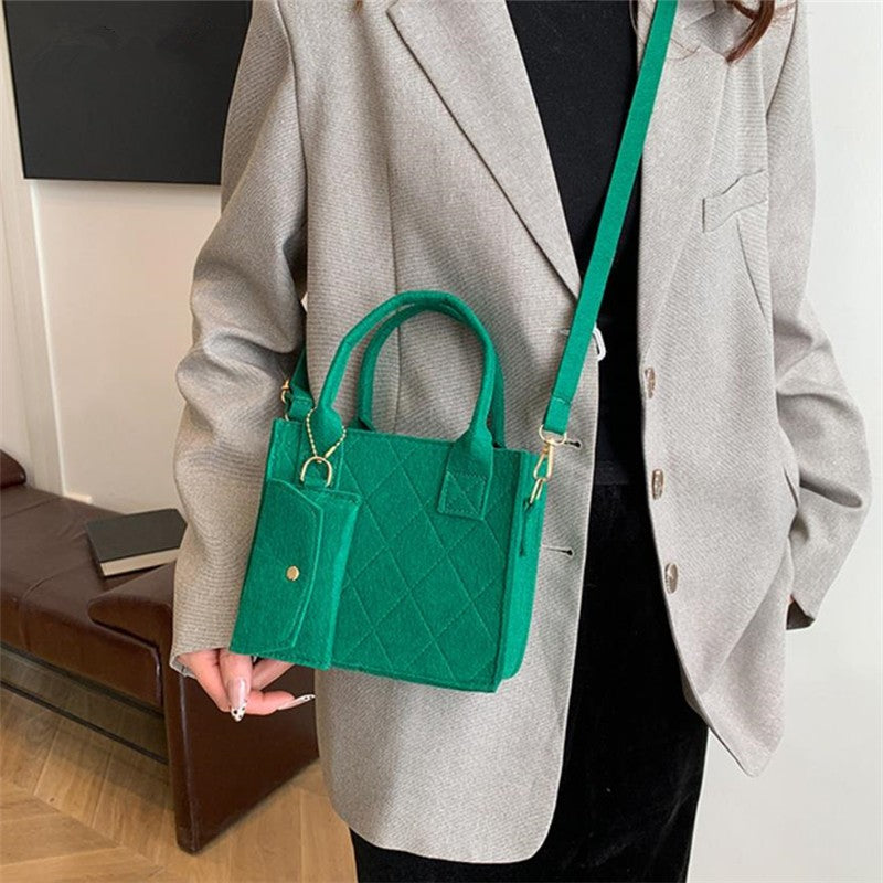 3pcs/set Embossed Women's Handbag Stylish Crossbody Bag, Clutch and Wallet, Solid Color Fabric Shoulder Bag for Women Daily Use