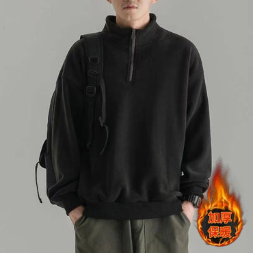 Men's Simplicity Plus Size Solid Casual Hoodies Sweatshirts Autumn Winter New Long Sleeve Korean Tops Casual Fashion Men Clothes