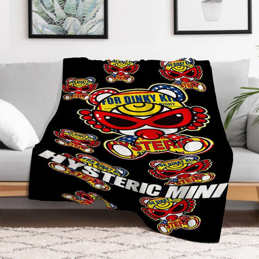 Japan Fashion Hysteric Mini Throw Downy Summer Blanket Fluffy Camping Chair Catnap Throws for Lounge Sofas Blankets Sofa Quilt