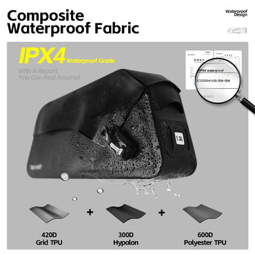 Rhinowalk Bicycle Top Tube Bag Waterproof Bike Front Frame Storage Bag Screw & Strap fixed Cycling Travel For MTB Road Gravel