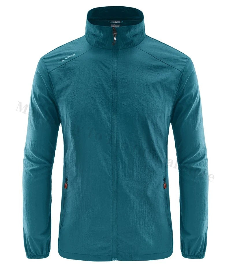Men's Summer Skin Quick Dry Hiking Jacket Waterproof Sun UV Protection Coats Men Outdoor Sports Fishing Camping Running Jacket