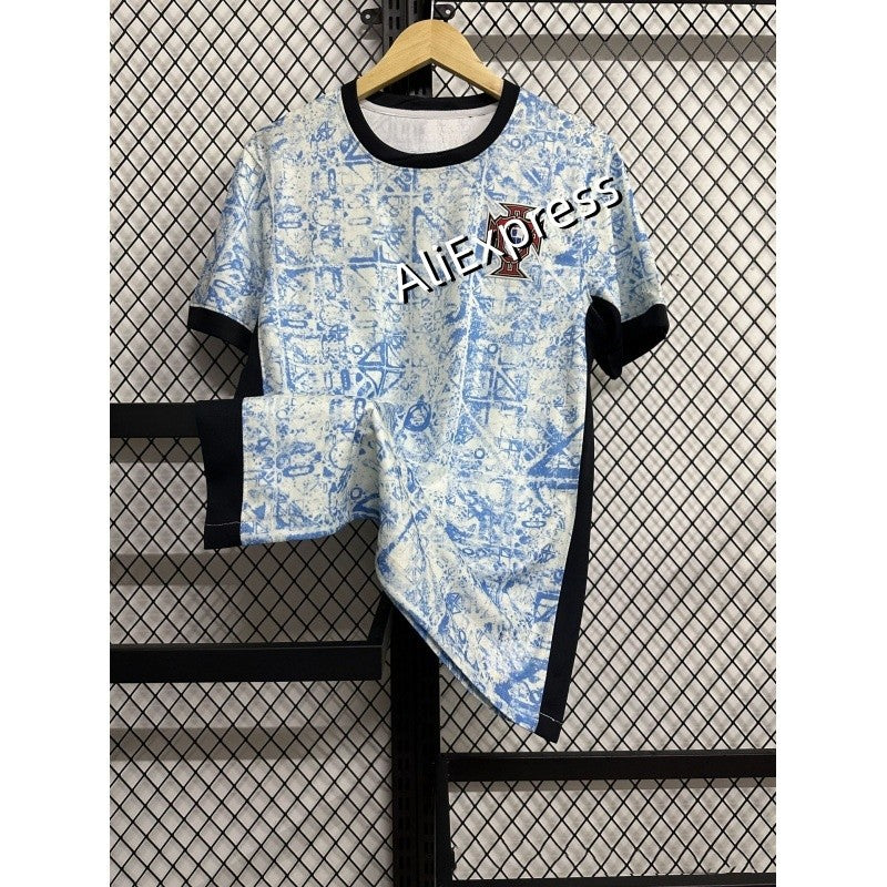 Portugal National Football Team 3D Fast-drying Sports T-shirt Men's Adult Sports Fitness Jersey Children's Parent-child Clothing