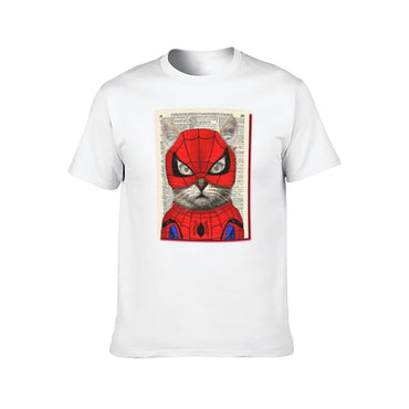 spidercat newspaper, classic ti-shirt T-Shirt t shirt man plain t shirts for man cotton T-Shirt