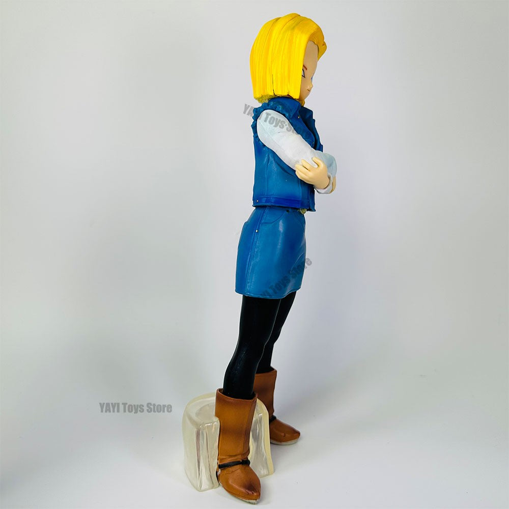 25CM Anime Dragon Ball Z Android 17 18 Figure Android 18 PVC Action Figures Collection Model Toys for Children Christmas Gifts