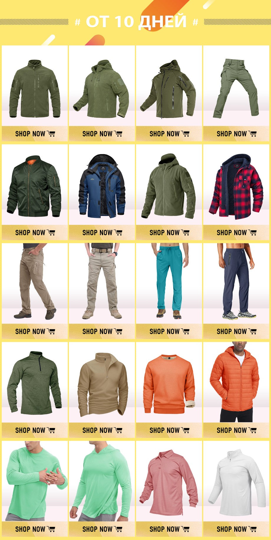 TACVASEN Full Zip Up Green Fleece Jacket Thermal Warm Work Coats Mens Zipper Pockets Jacket Hiking Training Outwear Windbreaker