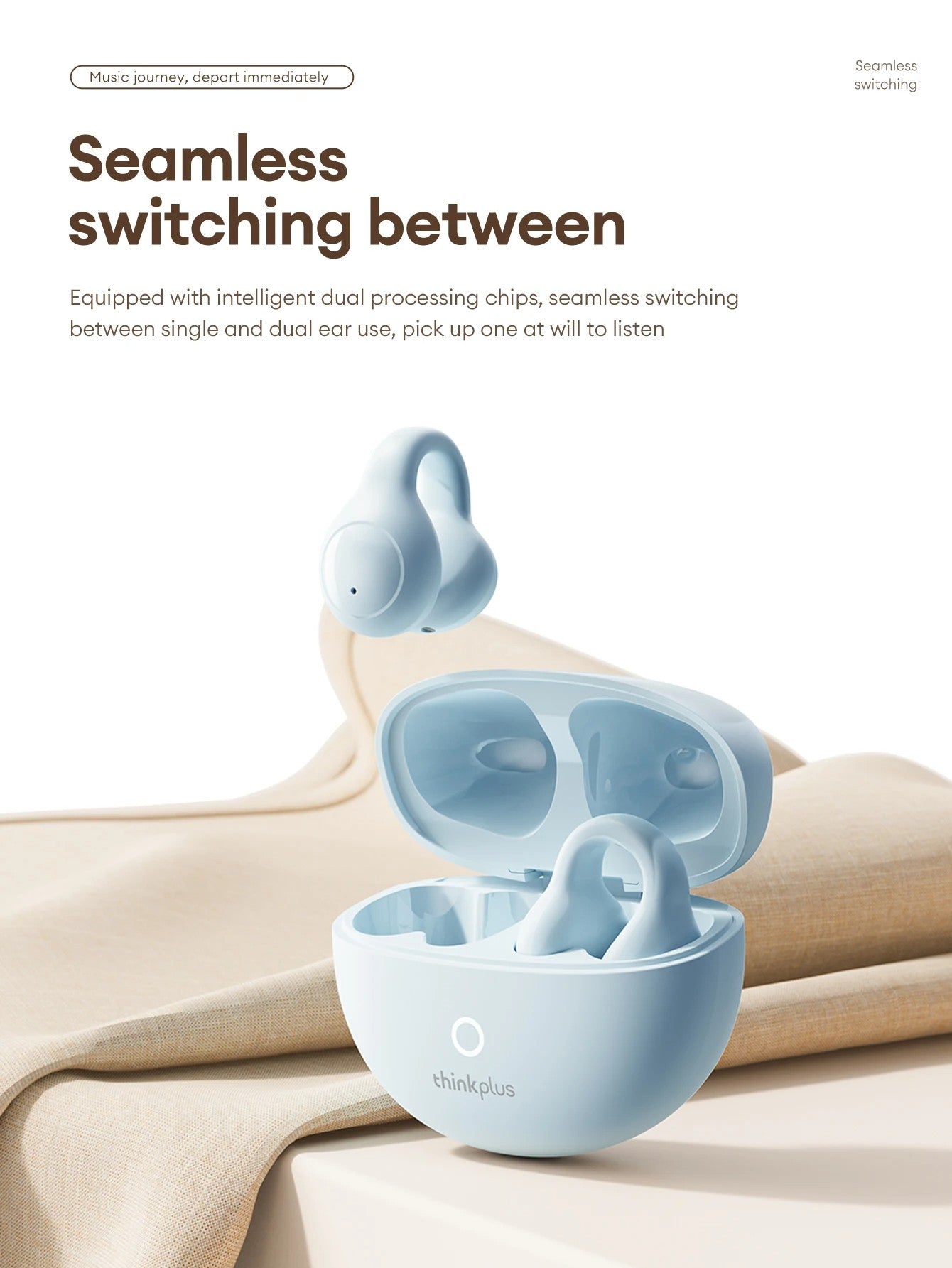 Original Lenovo LP25 Wireless Bluetooth V5.4 Earphones ENC Noise Reduction For HD Calls Headphones Deep Bass Sound Music Earbuds