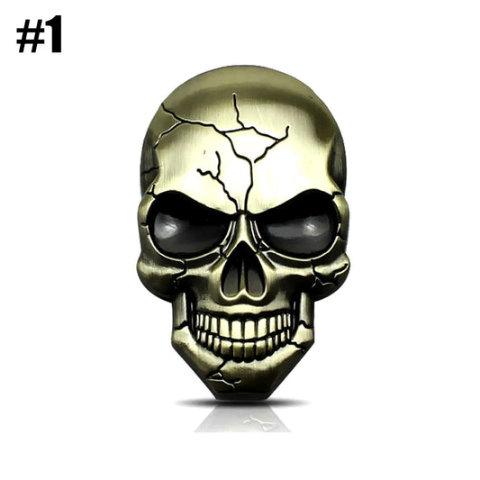1Pcs 3D Metal Devil Skull Car Emblem Sticker Chrome Auto Badge Sticker Bumper Decal for Car SUV Truck Motorcycle