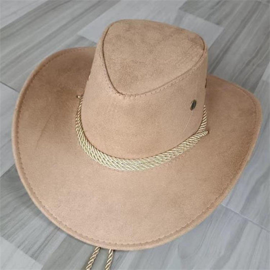 Wide Brim Western Cowboy Hat Knight Hat Climbing Hat Summer Sun Hat Sun Protection Cap Beach Cap Sunscreen Cap Woman/Female