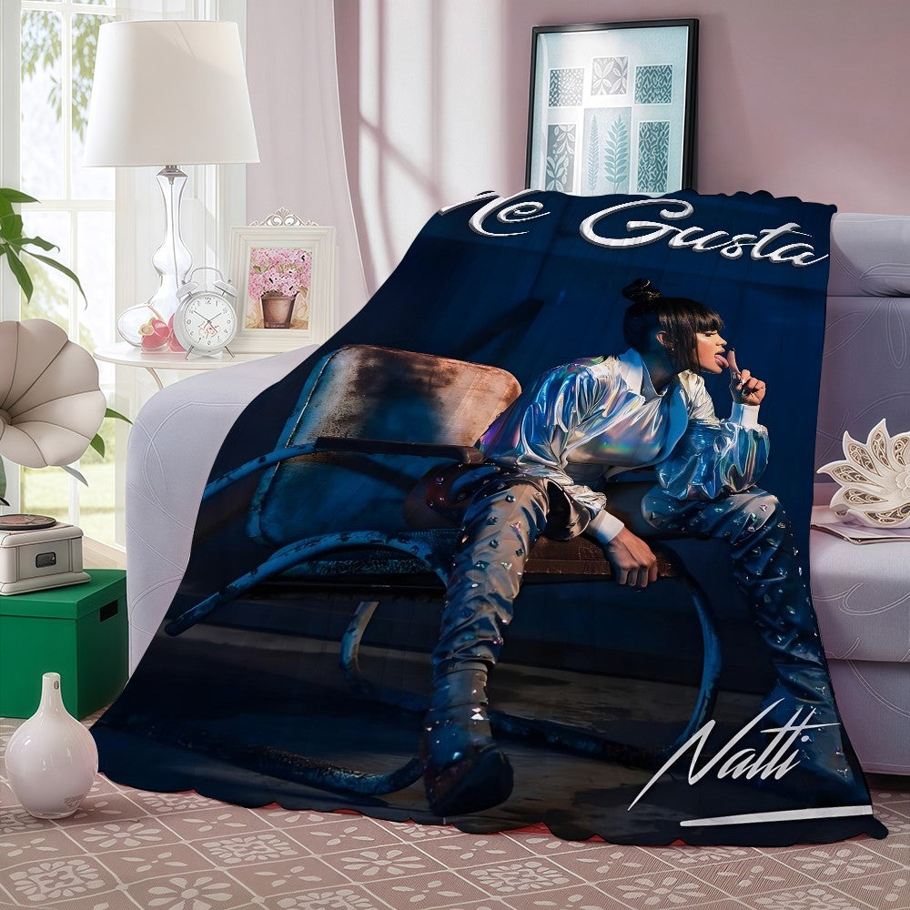 N-Natti Natasha Singer Blanket Warm And Soft Suitable For Bedroom Living Room Sofa Bed Office Travel Camping