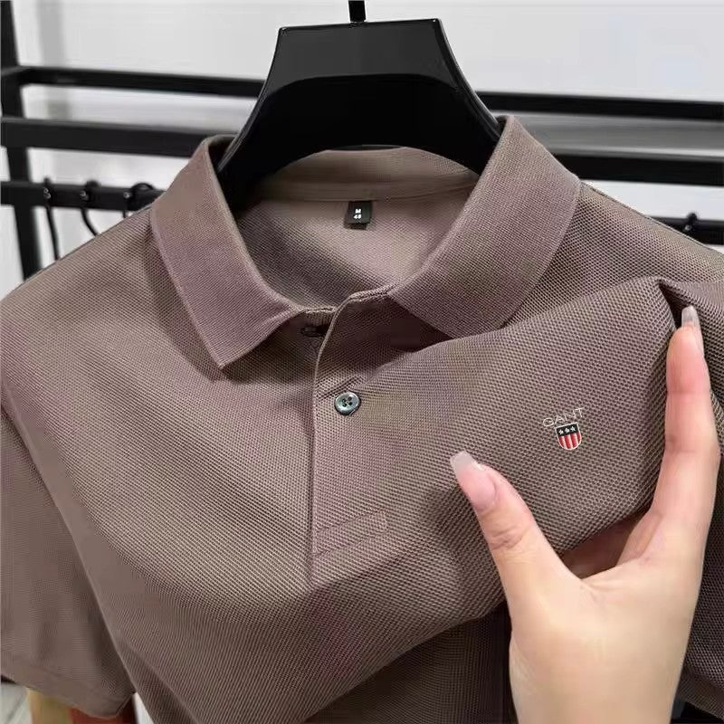 High-end 100% Cotton Short Sleeve Polo Shirt Men's Summer Luxury Brand Breathable Paul T-shirt Exquisite Embroidery Casual Top