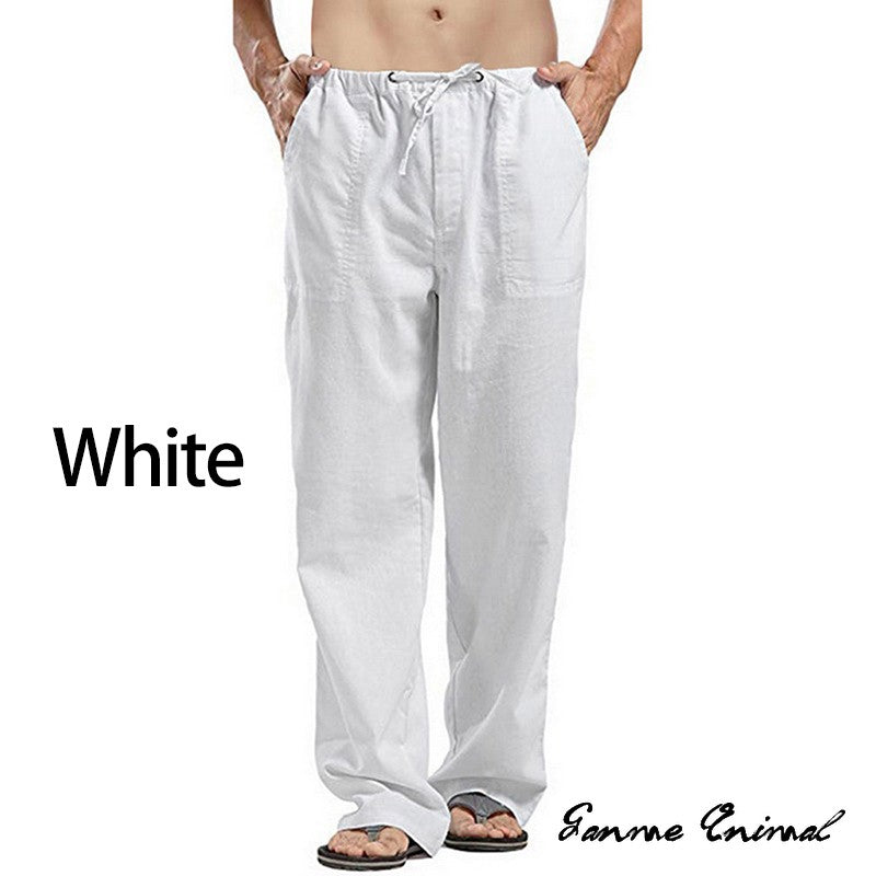 Fashion Mens Linen Wide Pants Korean Trousers Oversize Sports Streetwear Male Spring Yoga Pants Casual Men Clothing Sweatpants