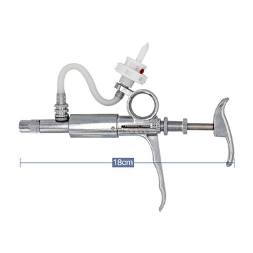 0.5~5ml Automatic Livestock Continuous Syringe Veterinary Equipment With Bottles Vaccination Double Vaccine Bottle