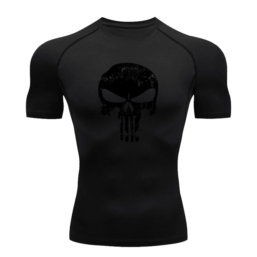 2024 Compression Shirt for Men, Superhero T-Shirt, Quick-Drying, Breathable, Short-Sleeved, Outdoor Sports, Running, S-3XL