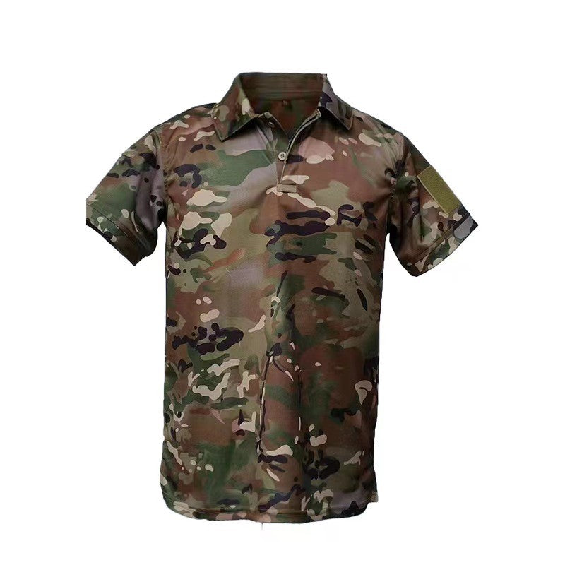 Men's Quick Dry Embroidered Polo Shirts Summer Custom Plus Size Military Clothes Tactical Plain Turn-down Army T-shirts