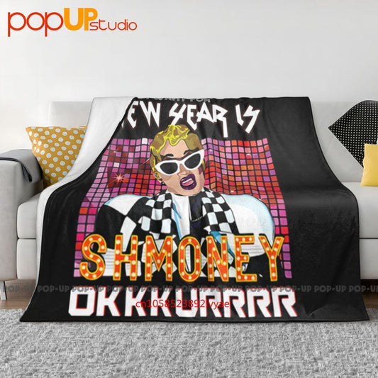All I Want For New Year Is Shmoney Okkkurrrr Cardi B Ultra-Soft Blanket Quilt Winter Sofa Cover Bed Covers