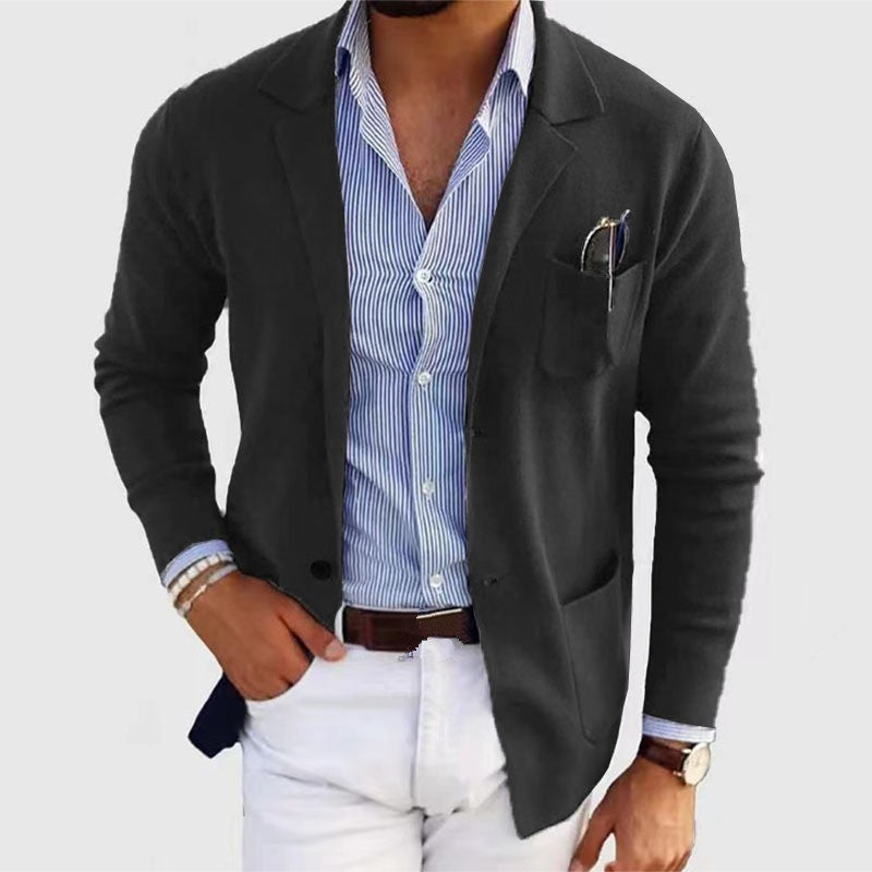 2025 New Men's Blazer Jackets Fashion Slim Fit Solid Single-breasted Suit Coats Business Casual Outerwear Wedding Suits for Men