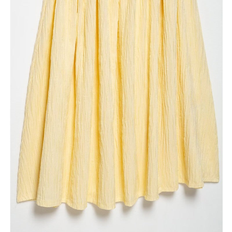 MUJER Pleated Slip Midi Dress Woman Elegant Party Long Dresses for Women Casual