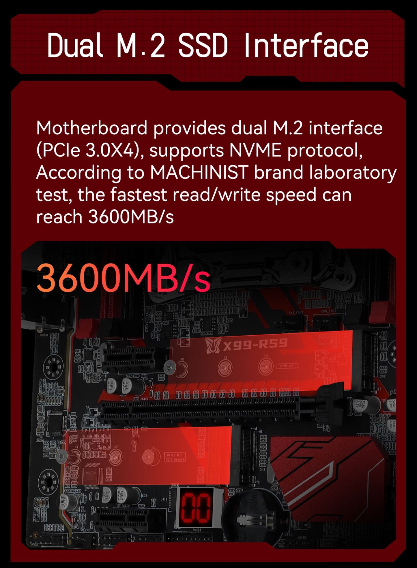 Placa-mãe MACHINIST X99 RS9 com kit opcional de processador Xeon E5 2680 V4 LGA 2011-3 e conjunto de memória ECC DDR4 de 16 GB 2400 MHz USB3.0
