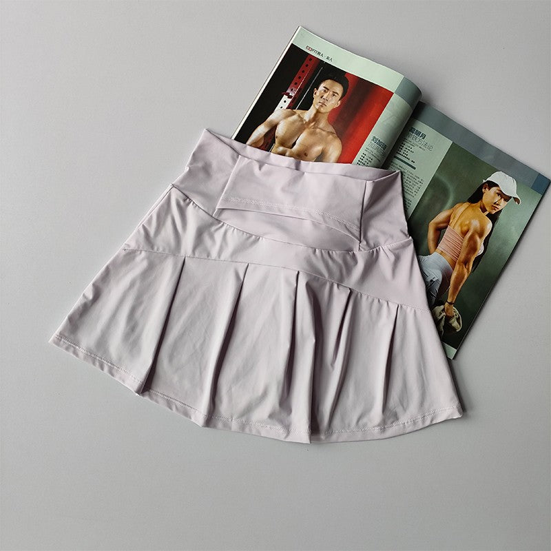 Summer High Waist Sports Short Skirt Lined Shorts Fitness Yoga Quick Dry Running