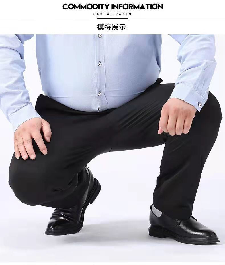 Men Summer Suit Pants Casual Pants Business Fashion Classic Solid Color Stretch Straigh Thin Cotton Trousers Plus Size A177