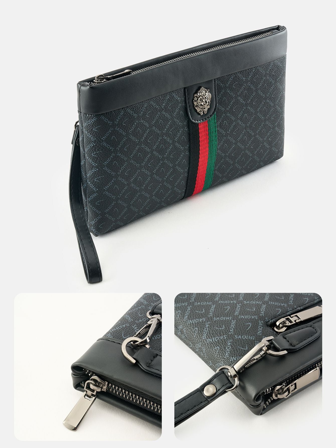 New Men's Business Casual Clutch Bag, European And American Fashion Brand Envelope Bag With Large Capacity Men's Gifts Pouch Pho