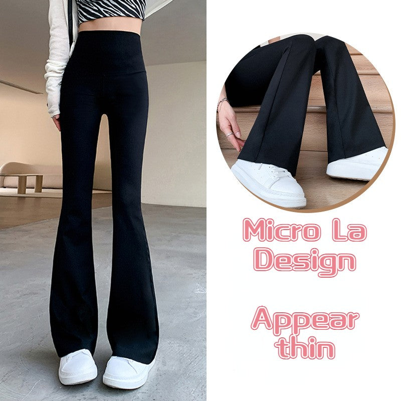 Women Flare Pants Slim High Waist Solid Sexy Shark Flare Pants Fashion Casual St