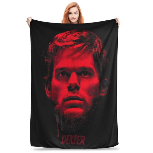 Dexter TV Drama Morgan Knitted Blanket Horror Movie Plush Throw Blanket Bed Sofa Printed Soft Warm Bedspreads
