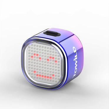 TOWILD TL08 Intelligent Expression Taillight 140 Led Braking Sensor Bluetooth Bike Rear Light Customizable Bicycle Taillights