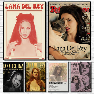 Singer Lana Del Rey Album Poster Poster Paper Print Home Living Room Bedroom Entrance Bar Cafe Art Painting Decoration