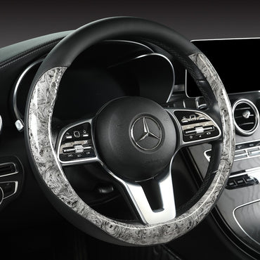 Motocovers Car Anti-Slip leather Steering wheel Cover Universal car Steering Wheel Protective Cover Fashion Style 38cm Type O D