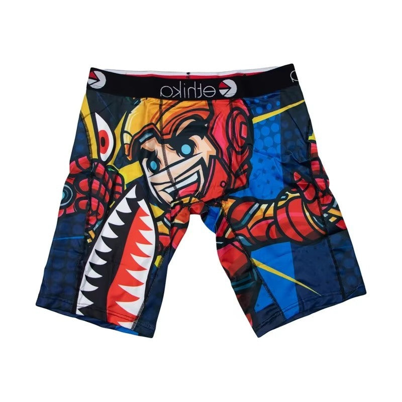 ETHIKA Men Underwear Breathable Sexy Men's Panties Lingerie Underpants Male Man Boxers Fashion Print Mens Boxer Briefs Trunks