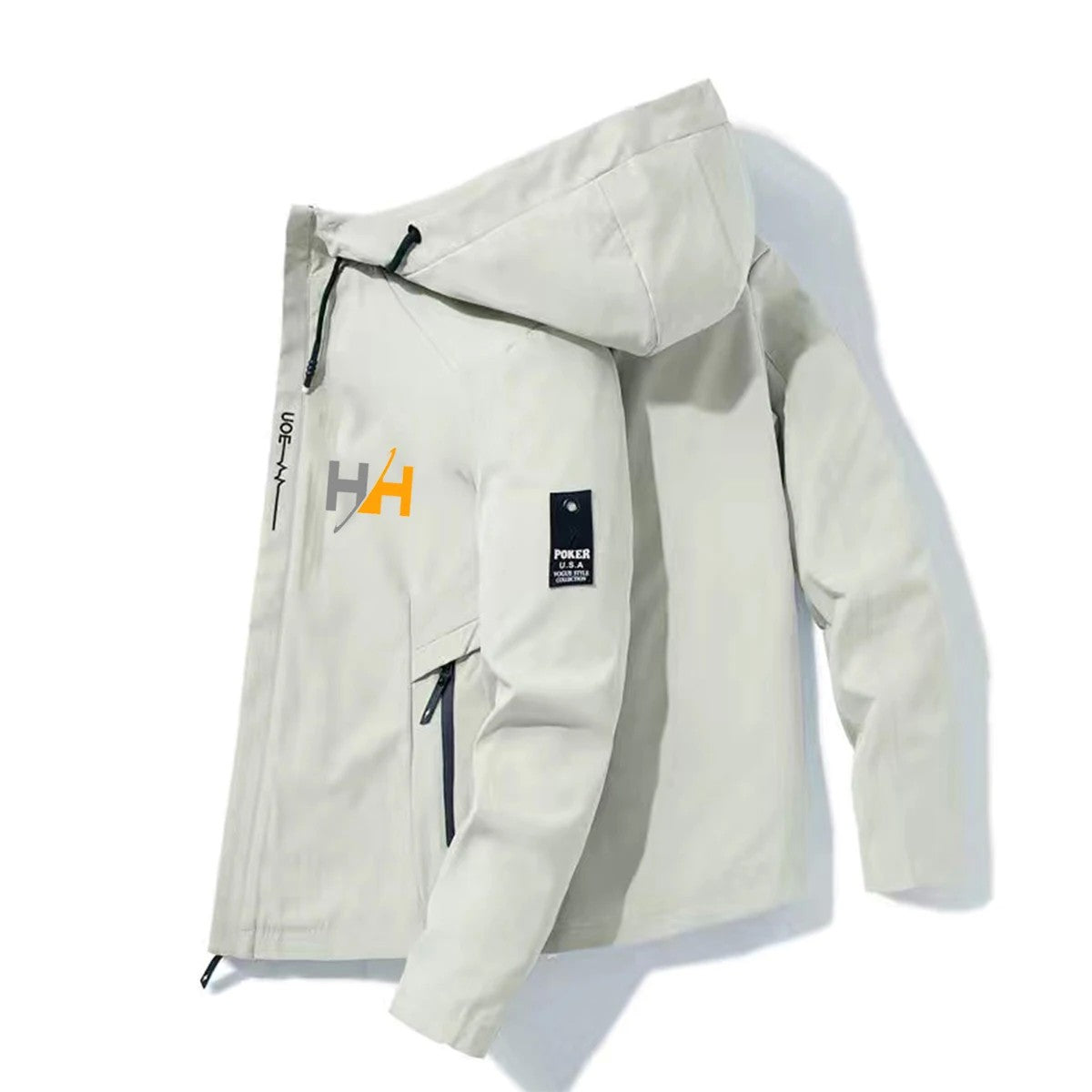 2025HH Bomber Jacket Men's Windbreaker Zipper Spring Autumn Casual Work Fashion Outdoor Adventure