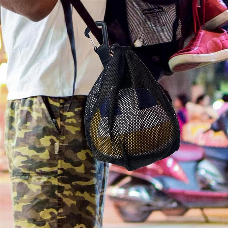 Mochila Portátil com Cordão, Bolsas Pequenas de Bolas para Pendurar, Bolsas de Armazenamento de Futebol, Vôlei, Basquete, Saco de Malha para Brinquedos de Jogo