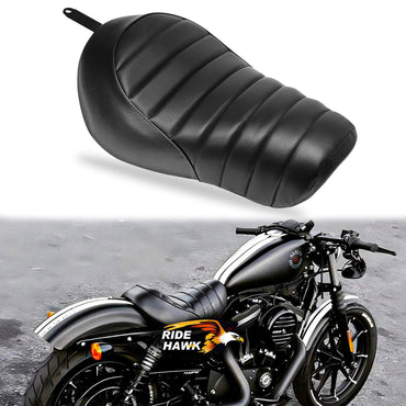 Motorcycle Seat Rider Seat Rear Passenger Pillion Seat Black Sporster Seat Set for Harley Sportster Iron 883 XL883N 2016-2022
