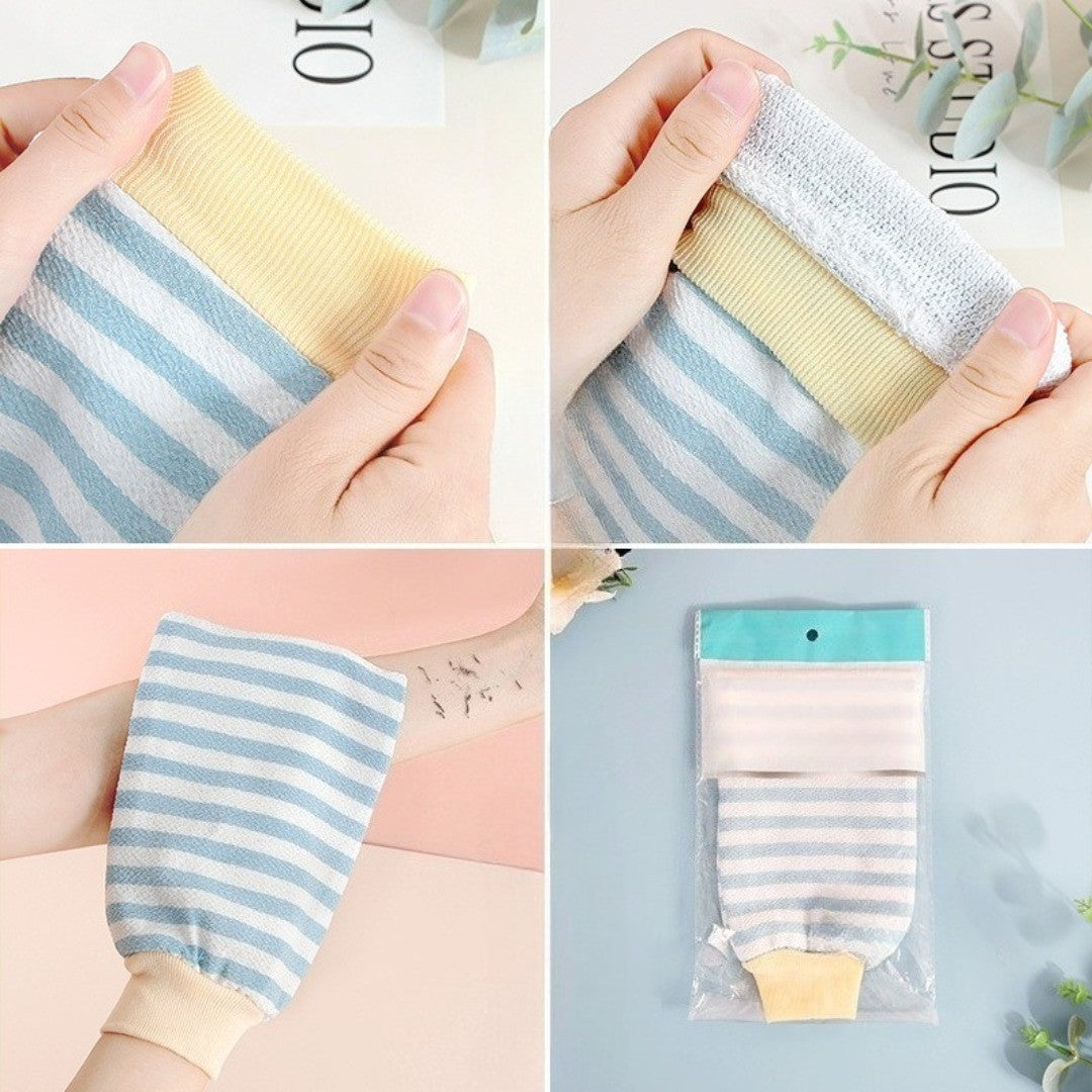1pc Exfoliating Bath Gloves Body Scrubber Gloves SPA Shower Mitt Rub Body Wash Cleaning Tool Back Massager Towel Bath Supplies