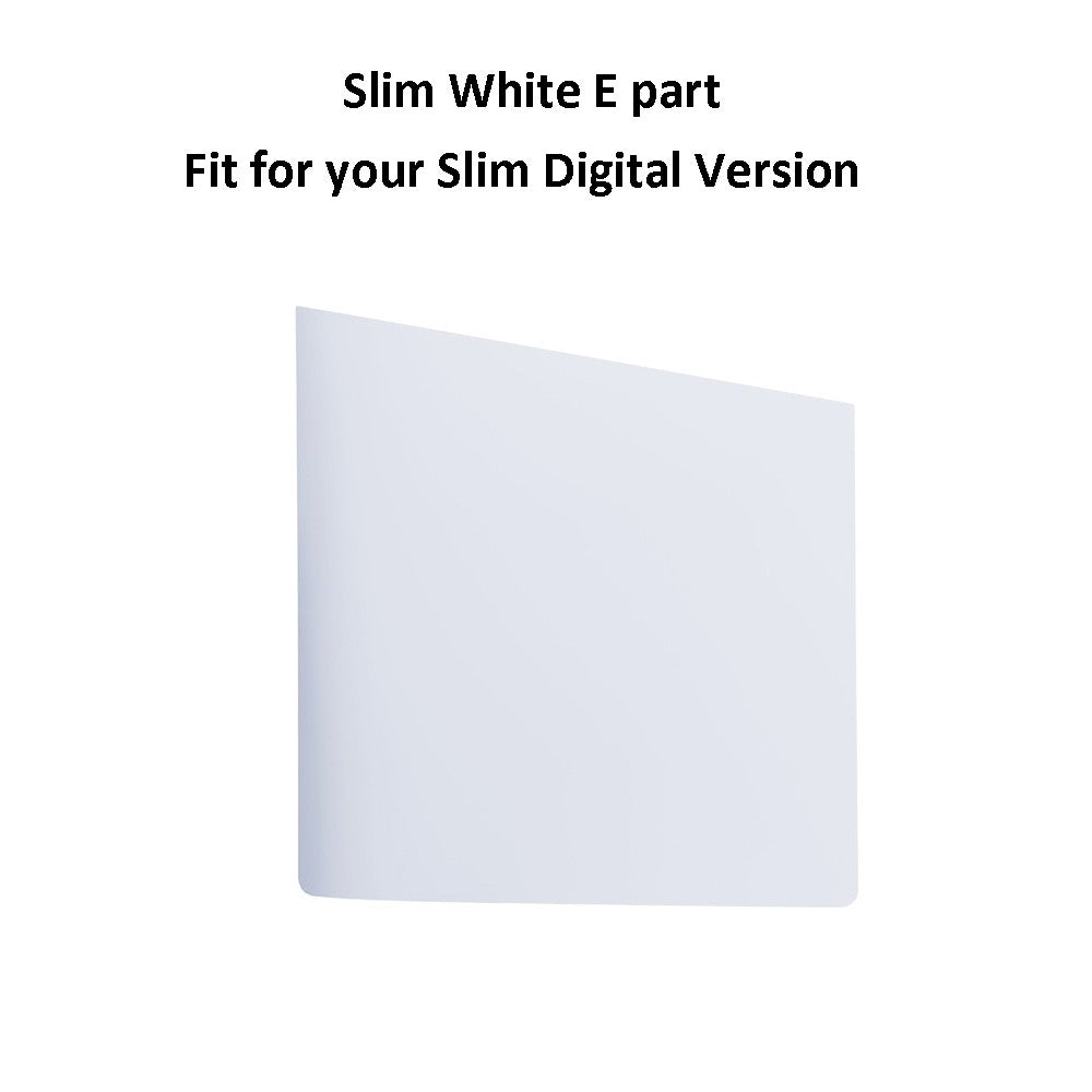 White Panels Side Disc Plate ABS Replacement Faceplate Hard Shell Case Covers for PS5 Pro/PS5 Slim Disc Version Digital Version