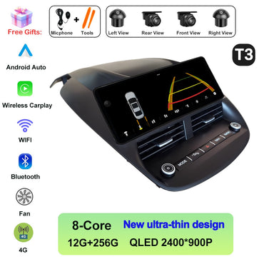 Android 14 For Ford Kuga 2013-2018 Wireless CarPlay Multimedia Display Touch Screen Android auto Head Unit Navigation GPS BT DVR